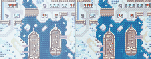 Snow Village v1, snow harbor v1 example