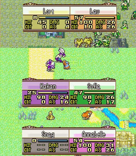 Map battle stats palettes