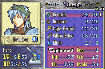 Echidna inventory