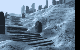 Snowy ruins