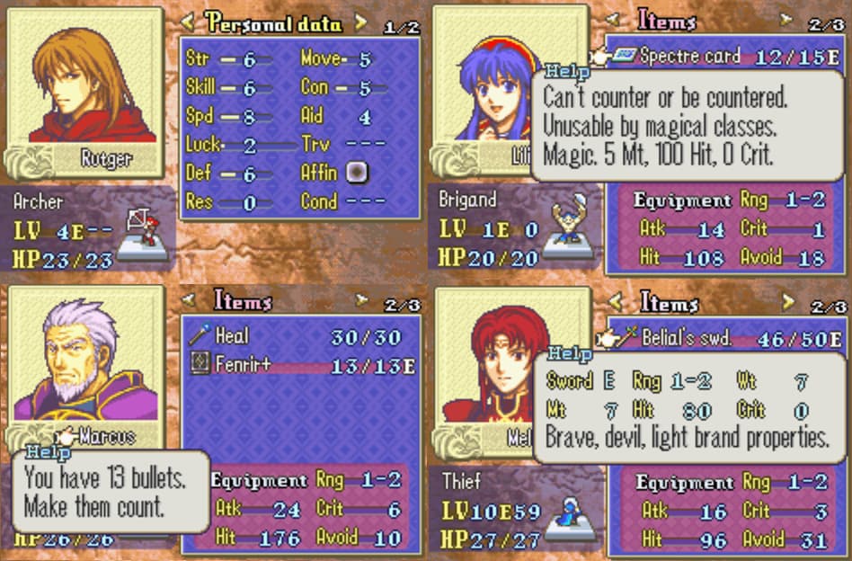 fe6 class swap collage